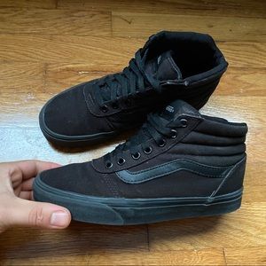 Women’s All Black Vans High Tops